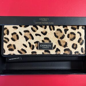 OSPREY Leopard Print Leather Wallet